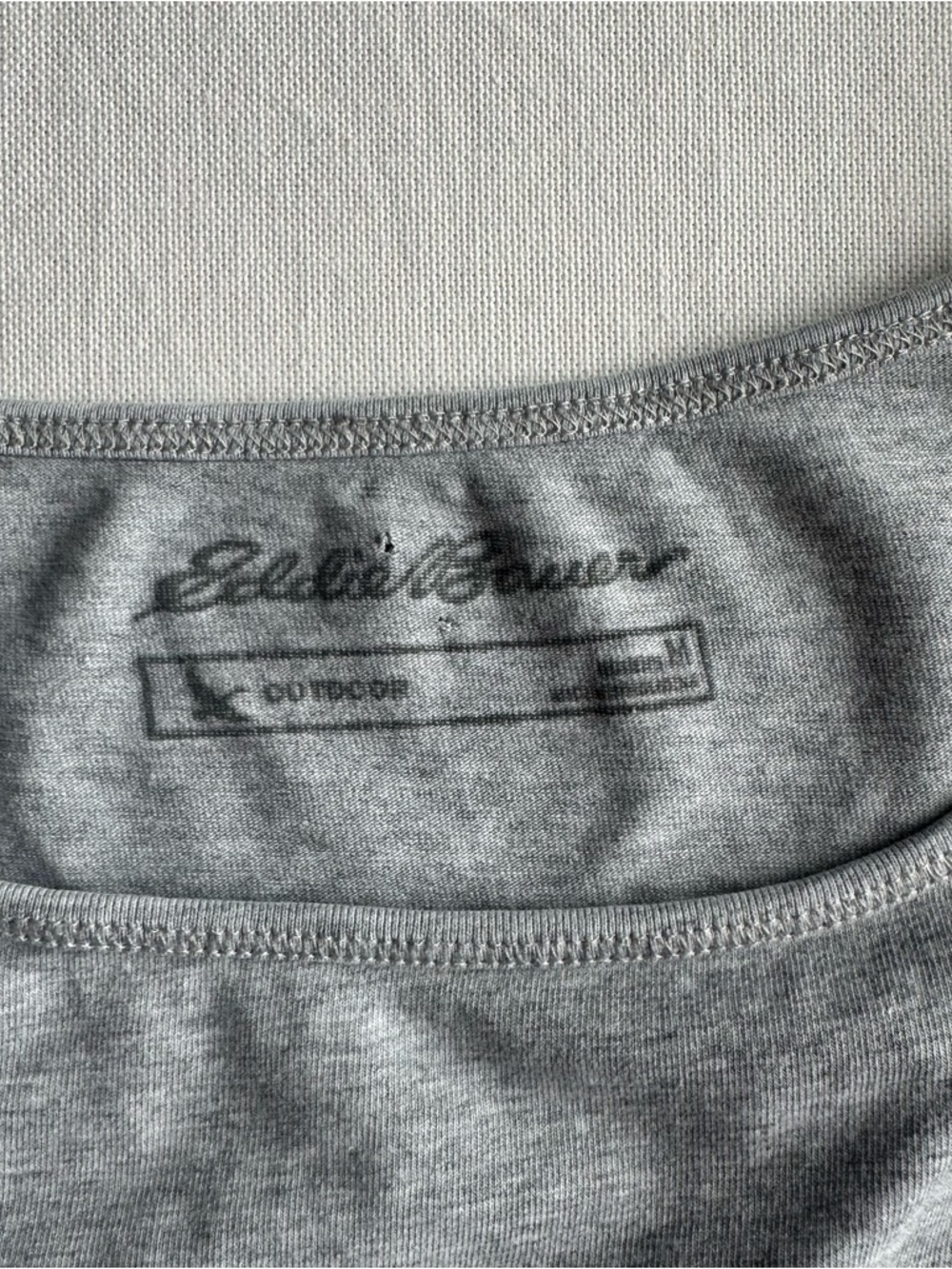 Eddie Bauer Light Heather Gray Scoop Neck Cotton Tank - Picture 3 of 6